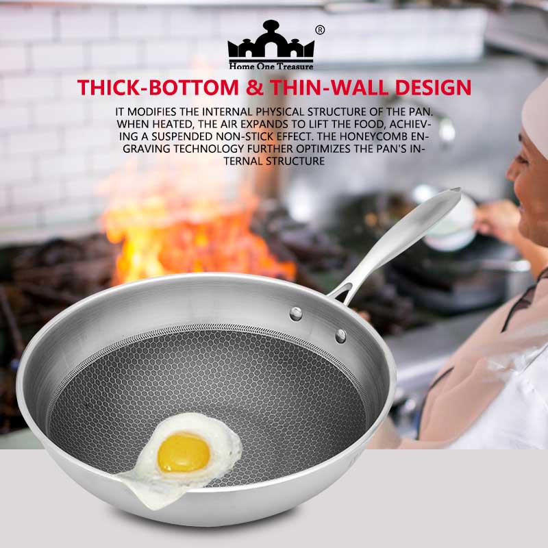Half-screen wok