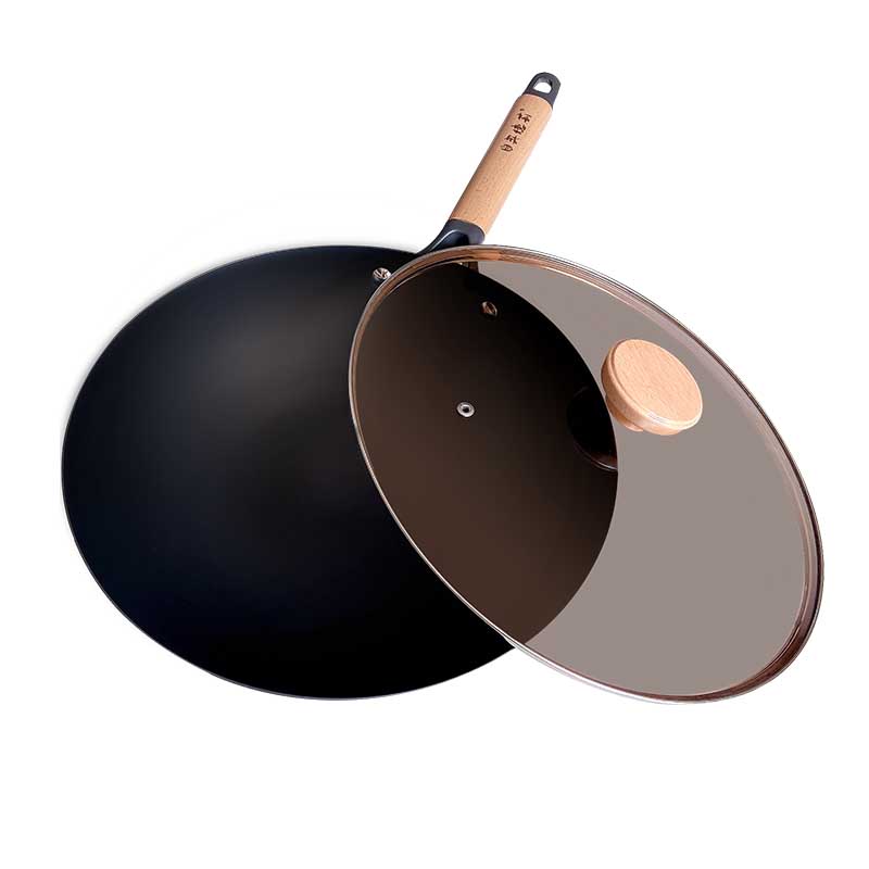 Superior Round-bottom iron wok