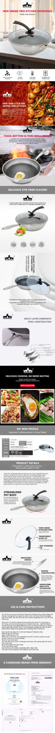 Half-screen wok
