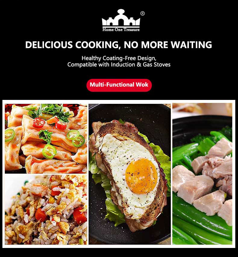 Half-screen wok