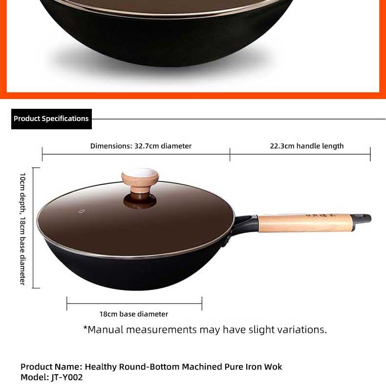 Superior Round-bottom iron wok