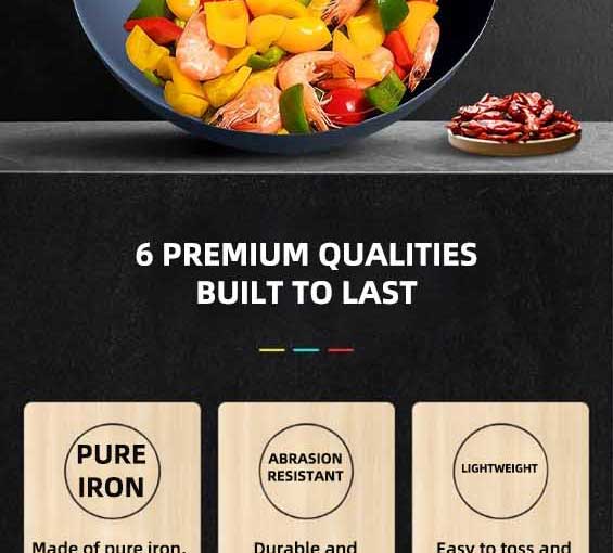 Superior Iron Flat Wok
